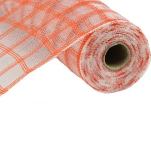 10.5" Orange Faux Jute Check Mesh RY830620