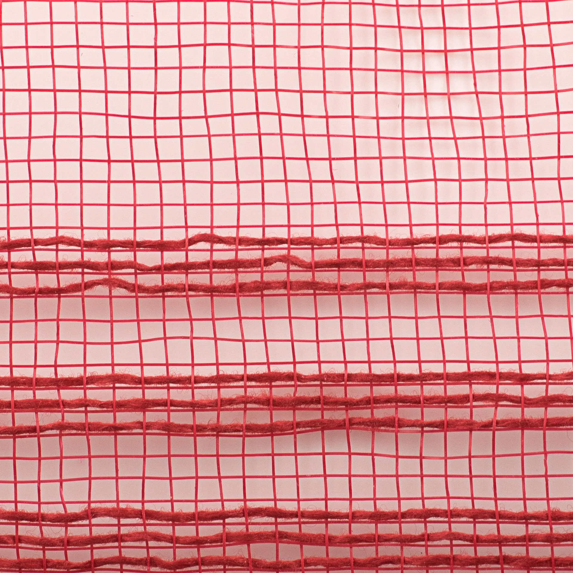 10" Border Stripe Mesh: Red