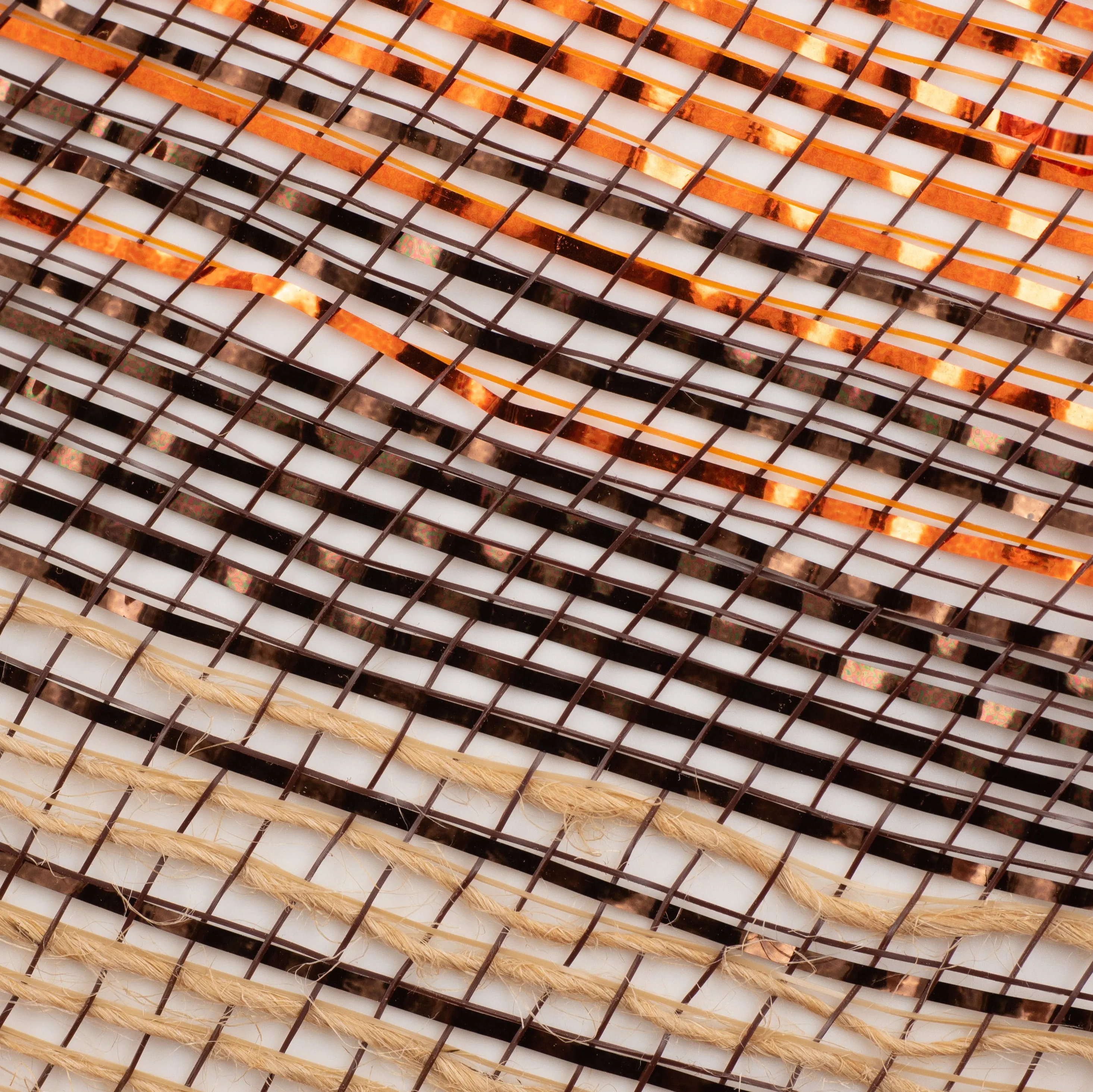 10" Burlap Deco Mesh: Metallic Fall Jute