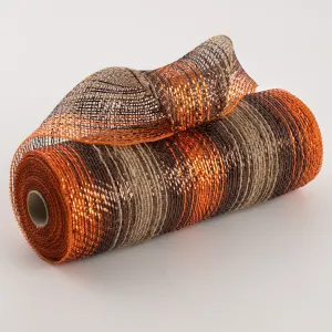10" Burlap Deco Mesh: Metallic Fall Jute