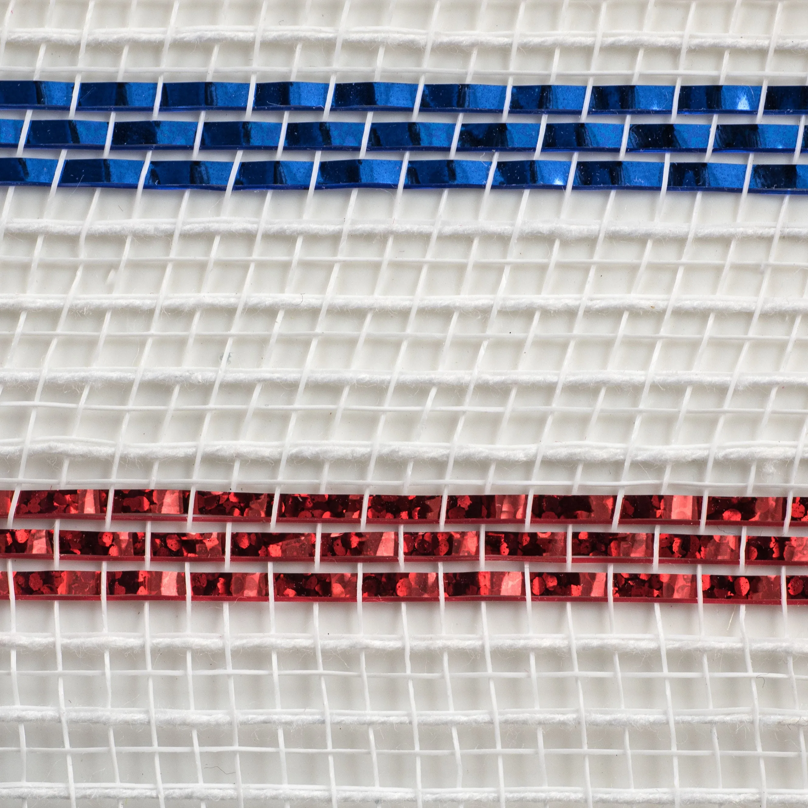10" Cotton Poly Deco Mesh: Red/White/Blue (10 Yards)