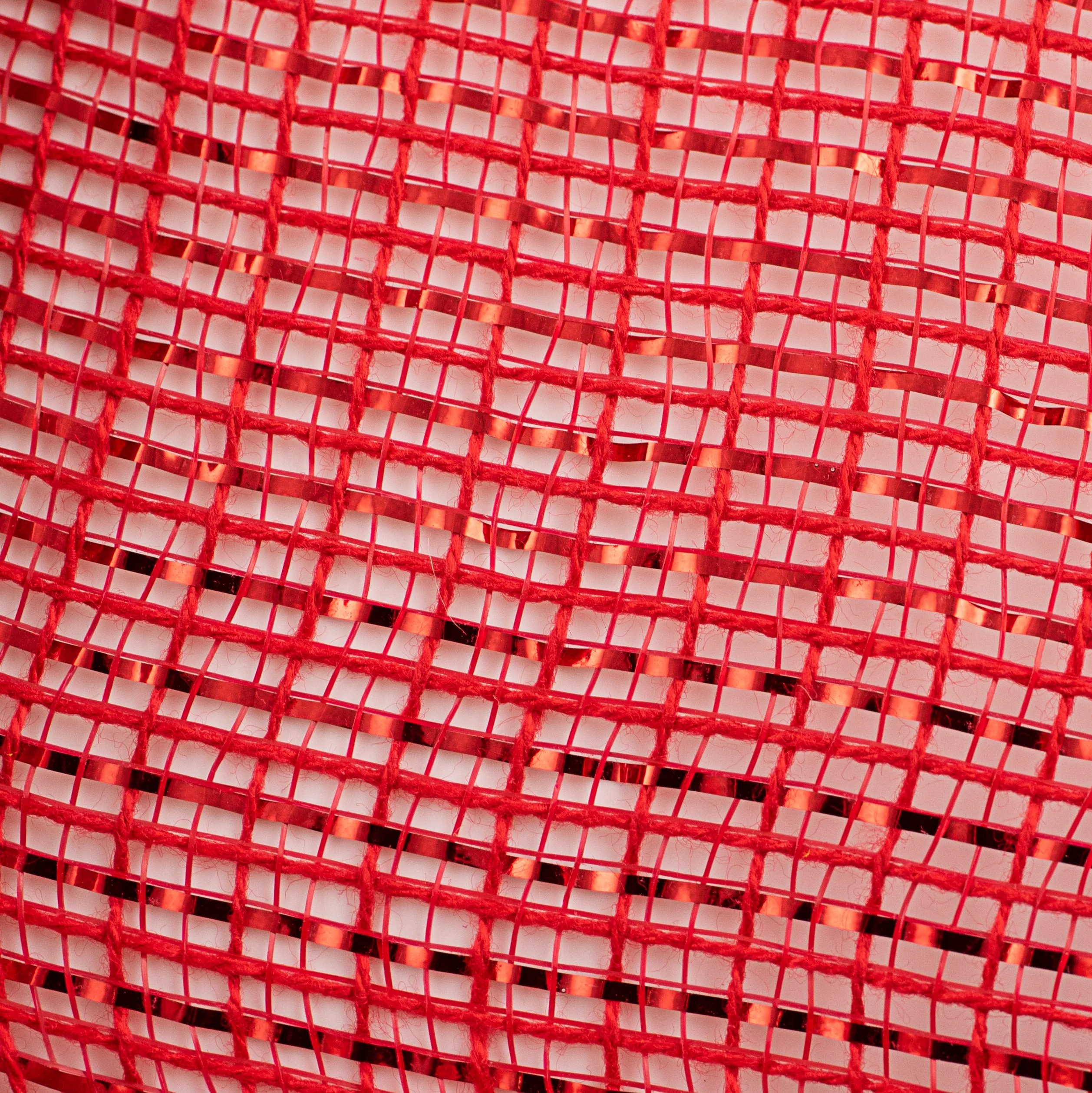 10" Fabric Mesh: Metallic Red