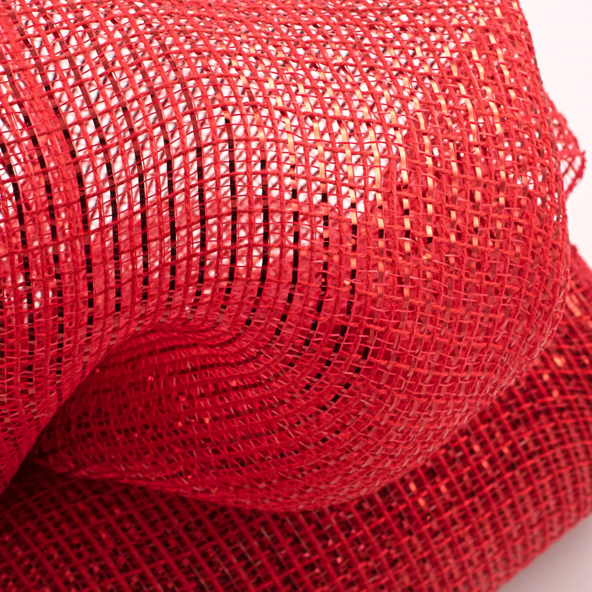 10" Fabric Mesh: Metallic Red