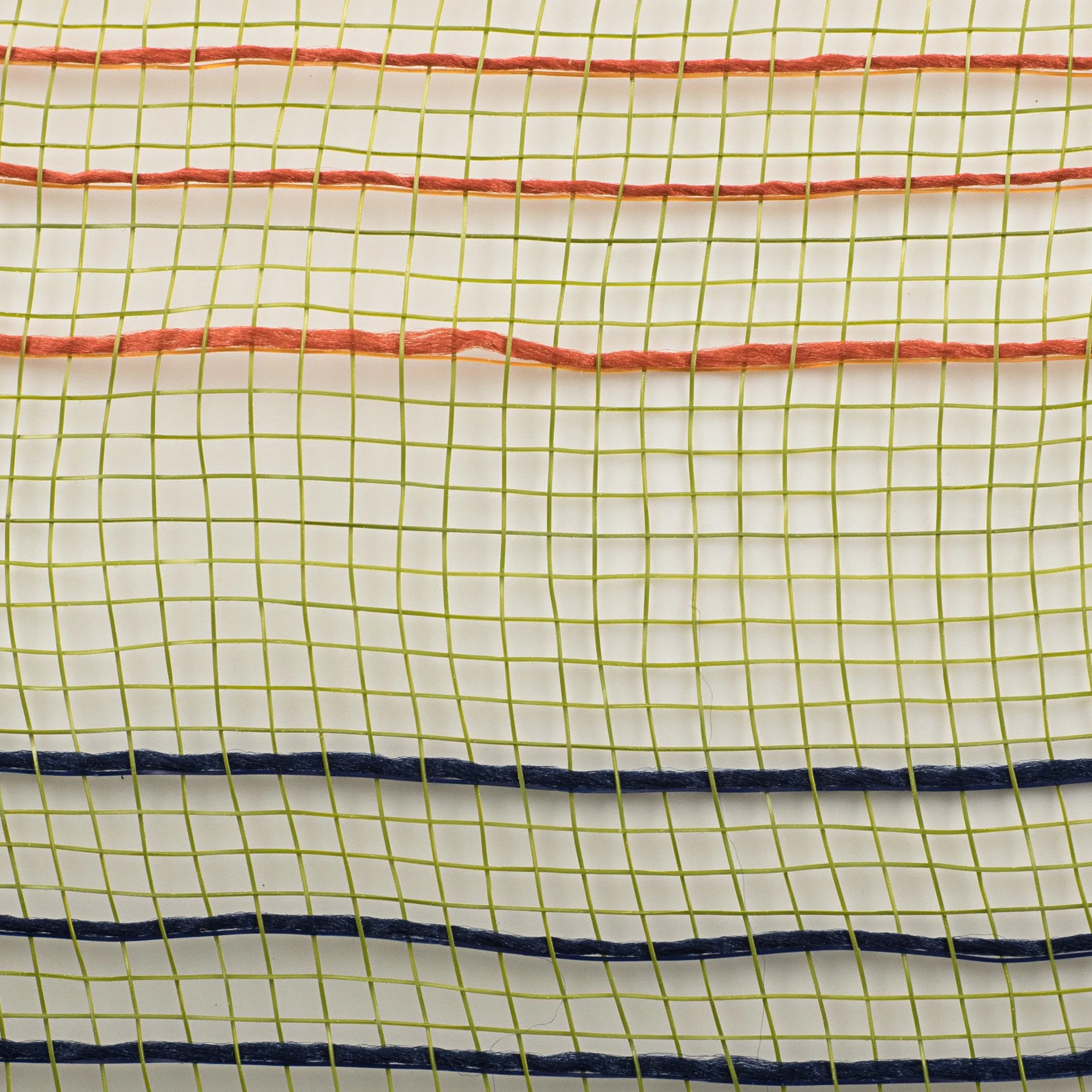 10" Jute Ombré Deco Mesh: Orange, Moss & Navy