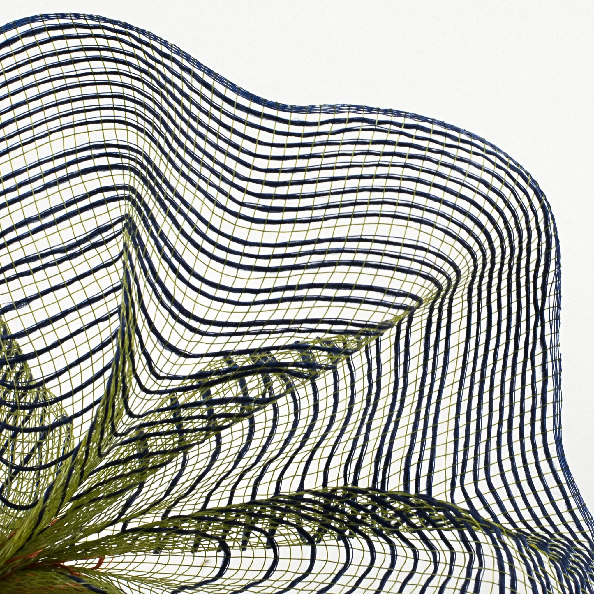 10" Jute Ombré Deco Mesh: Orange, Moss & Navy
