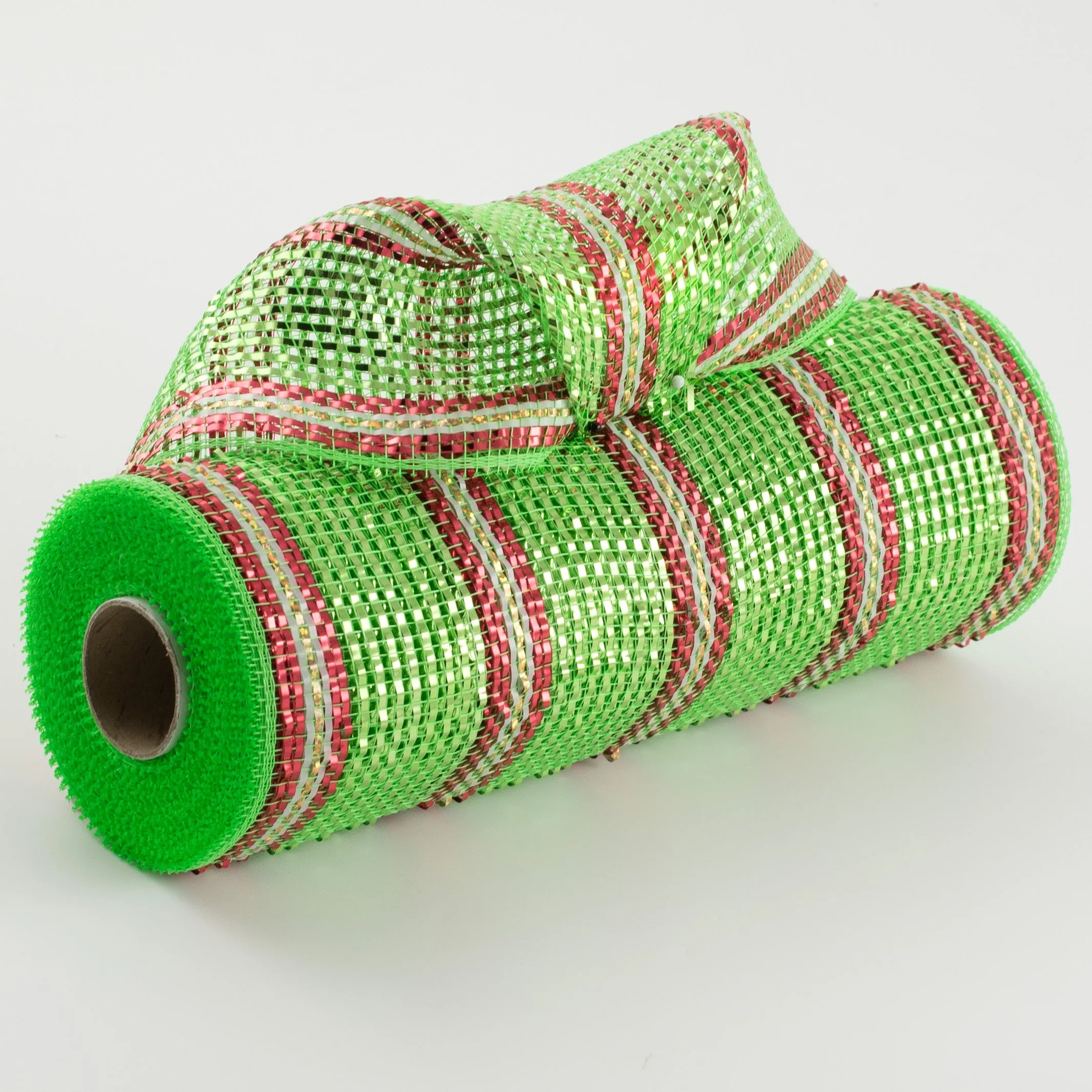 10" Laser Foil Mesh: Lime Green, Red, Gold, White