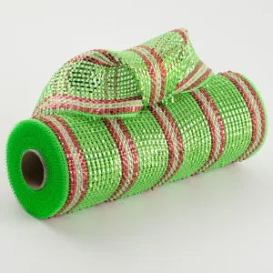 10" Laser Foil Mesh: Lime Green, Red, Gold, White
