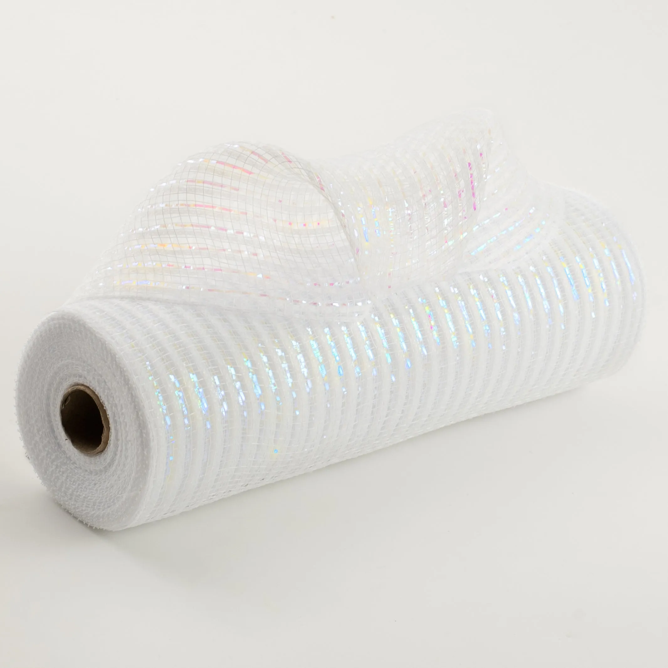10" Metallic Breeze Mesh: Iridescent White
