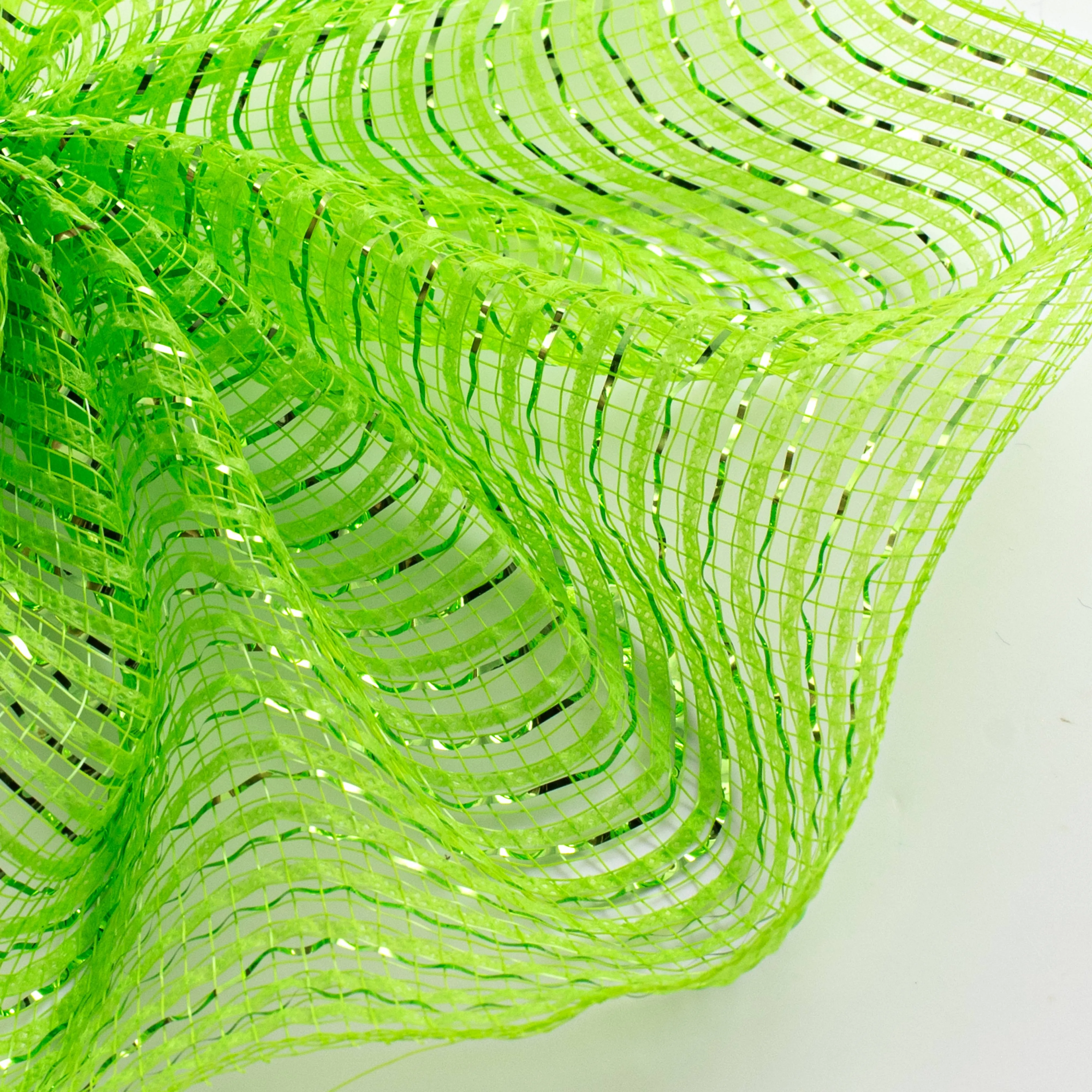 10" Metallic Breeze Mesh: Lime Green