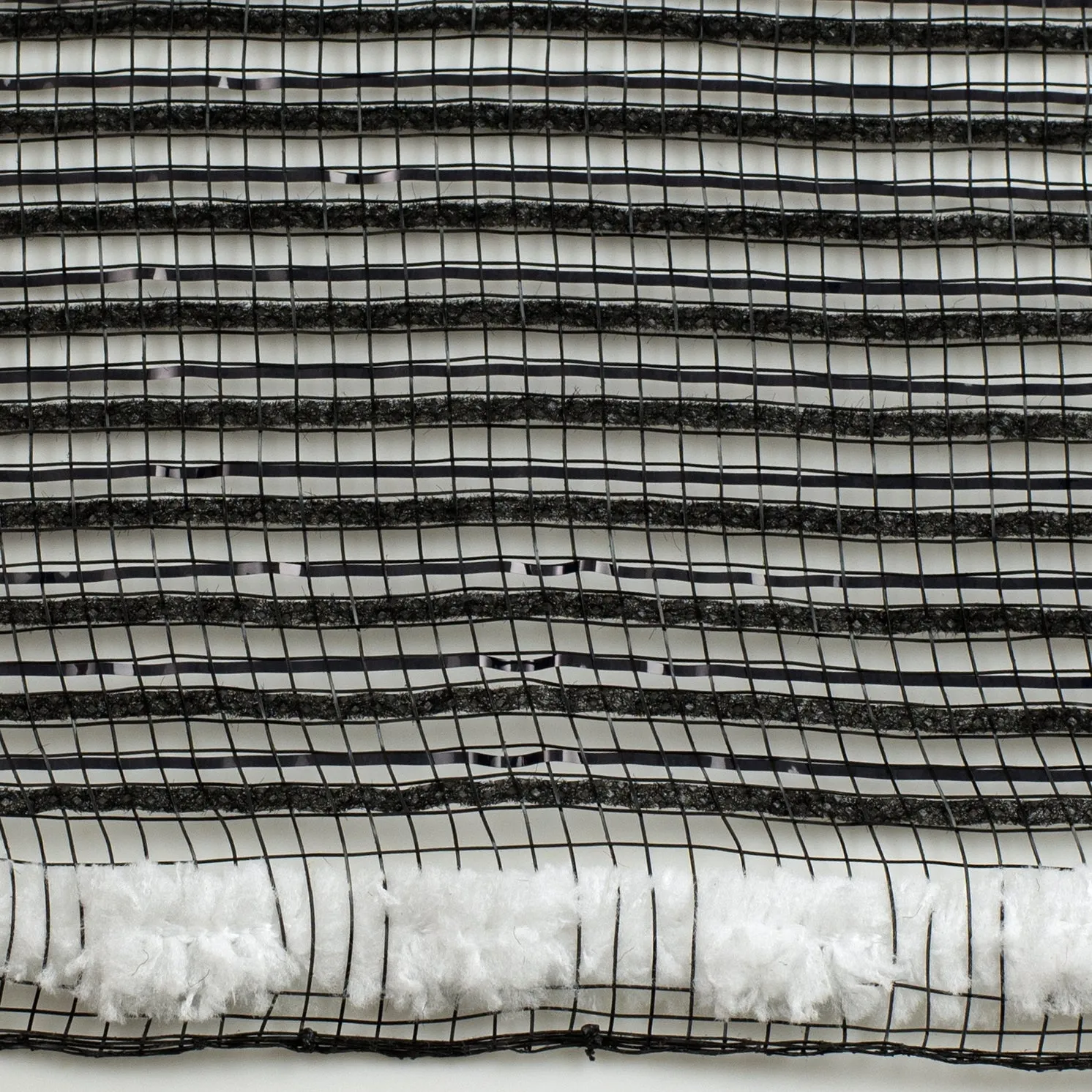 10" Metallic Fat Snow Edge Breeze Mesh: Black (5 Yards)