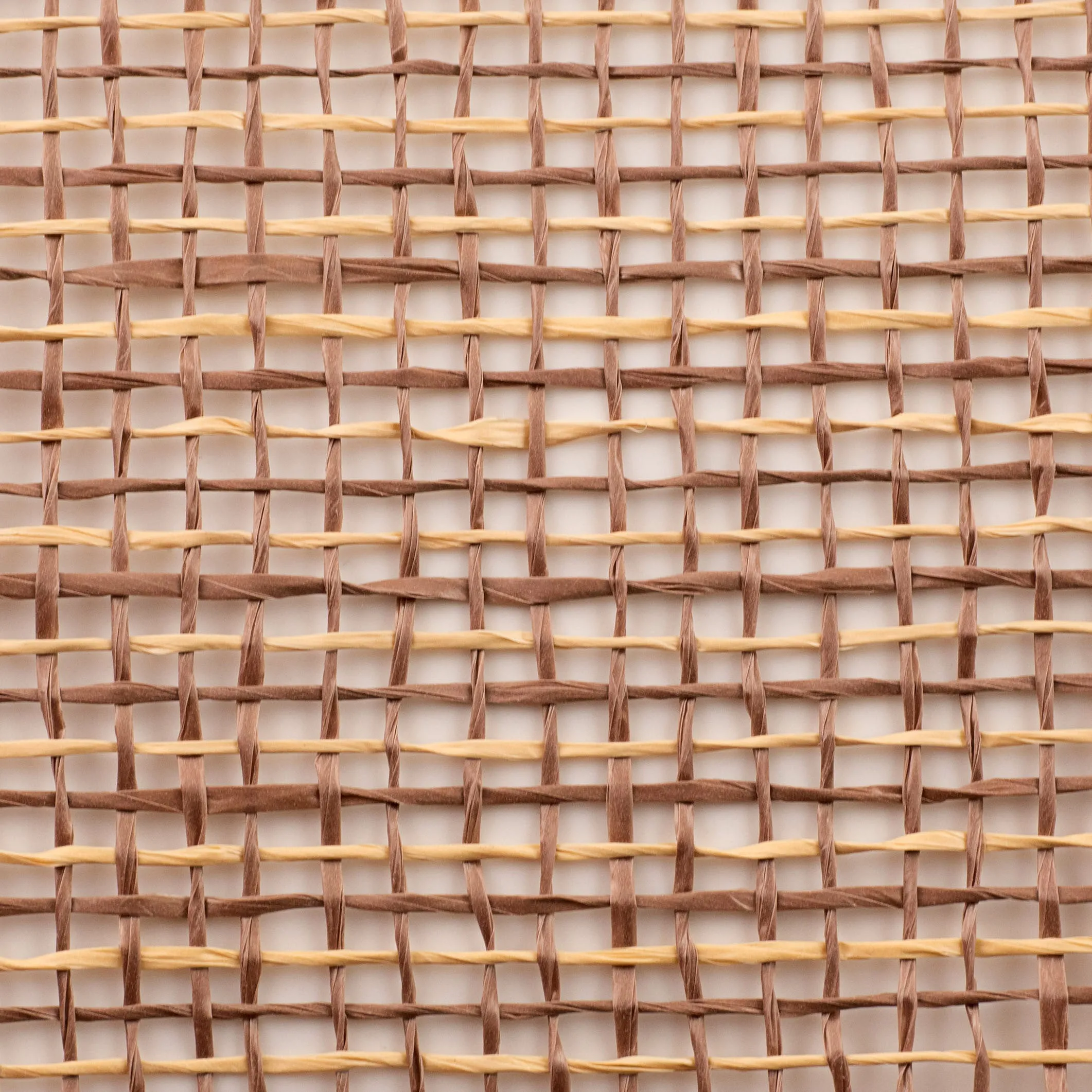 10" Multi Poly Burlap Check Mesh: Brown & Beige