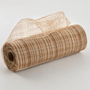 10" Multi Stripe Mesh: Ivory, Brown, Natural