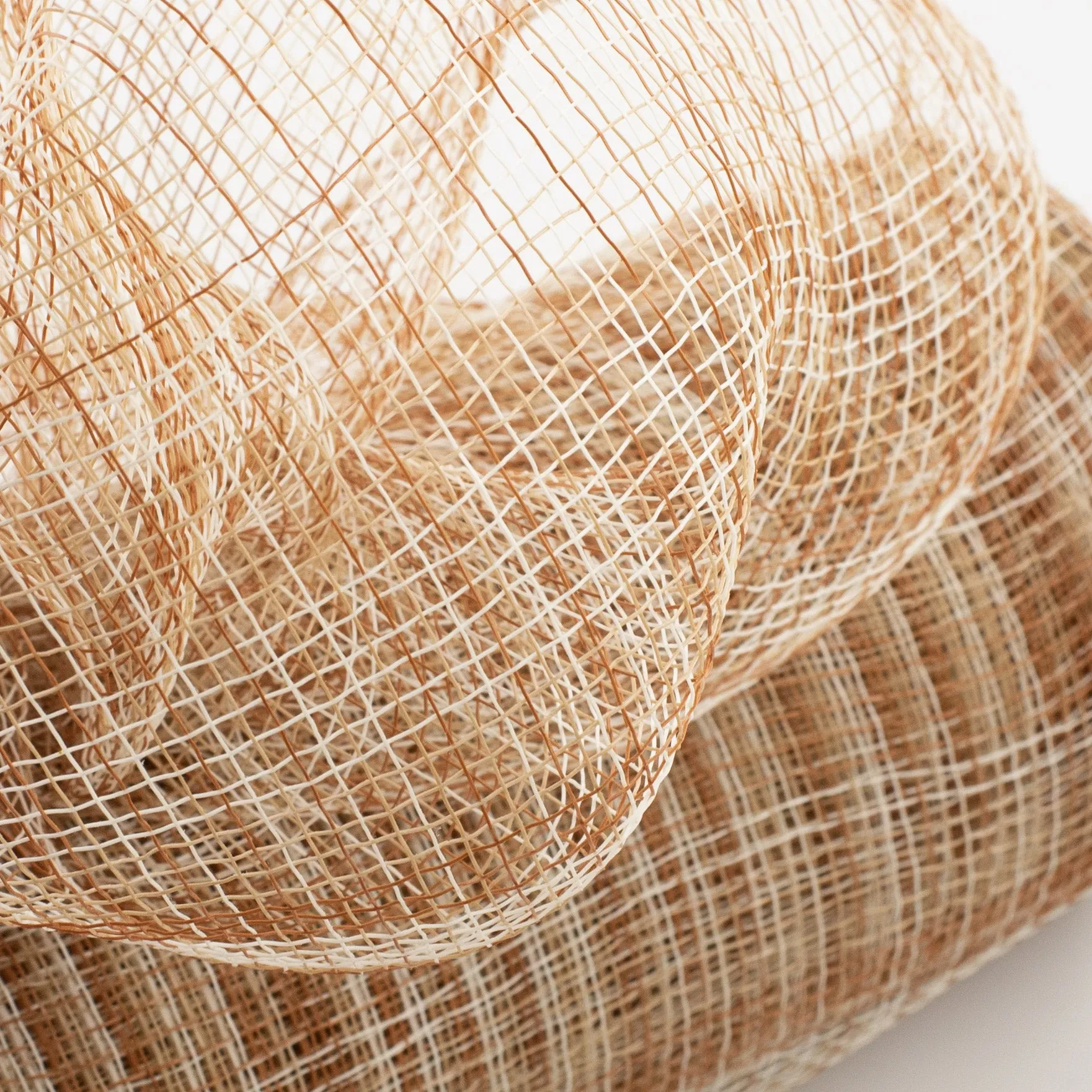 10" Multi Stripe Mesh: Ivory, Brown, Natural