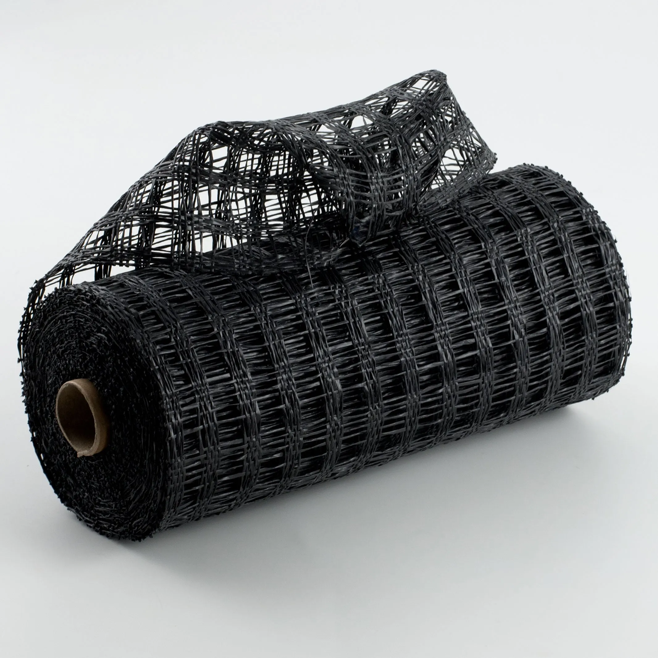 10" Poly Burlap Check Mesh: Black