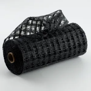 10" Poly Burlap Check Mesh: Black