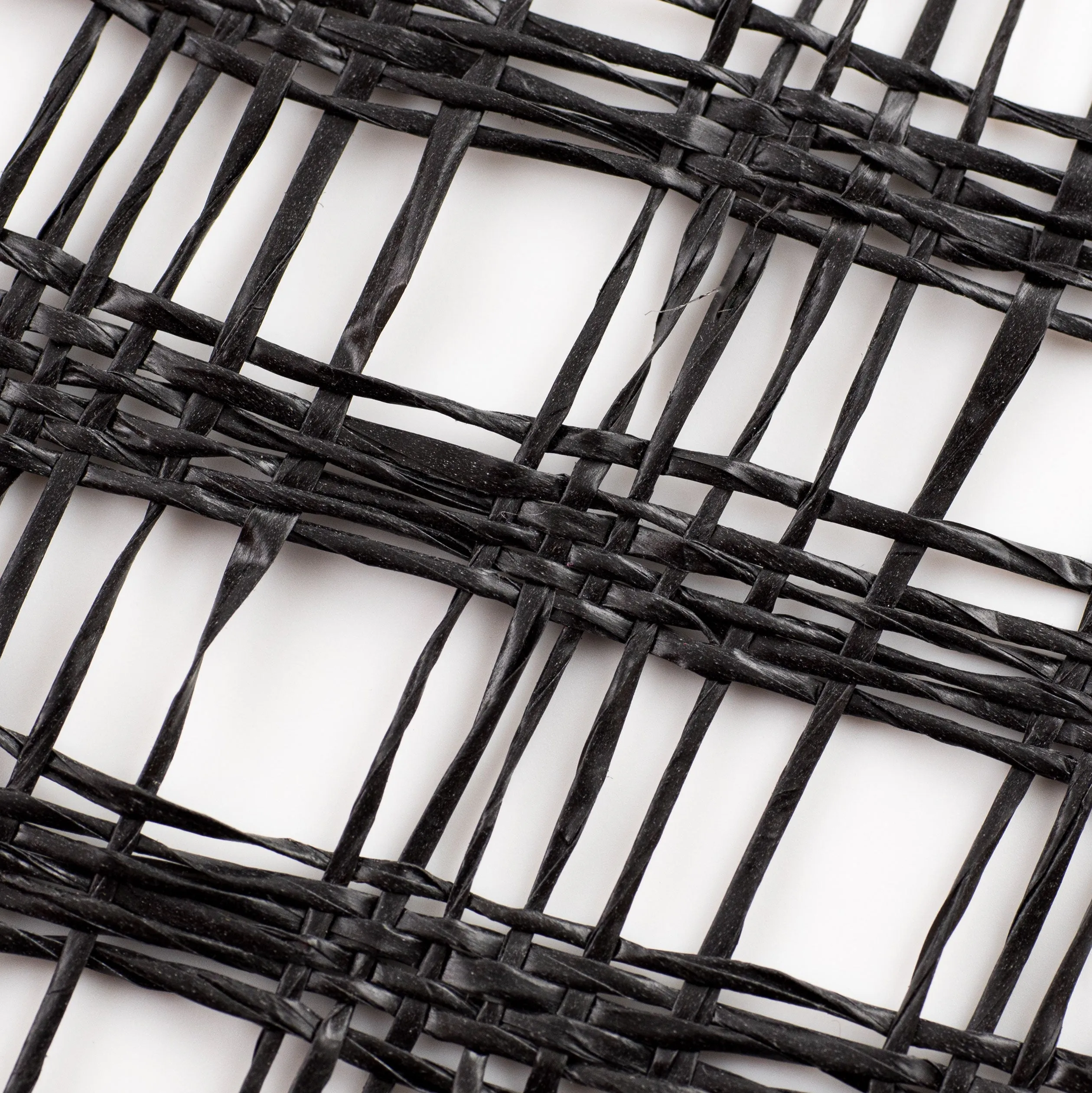 10" Poly Burlap Check Mesh: Black
