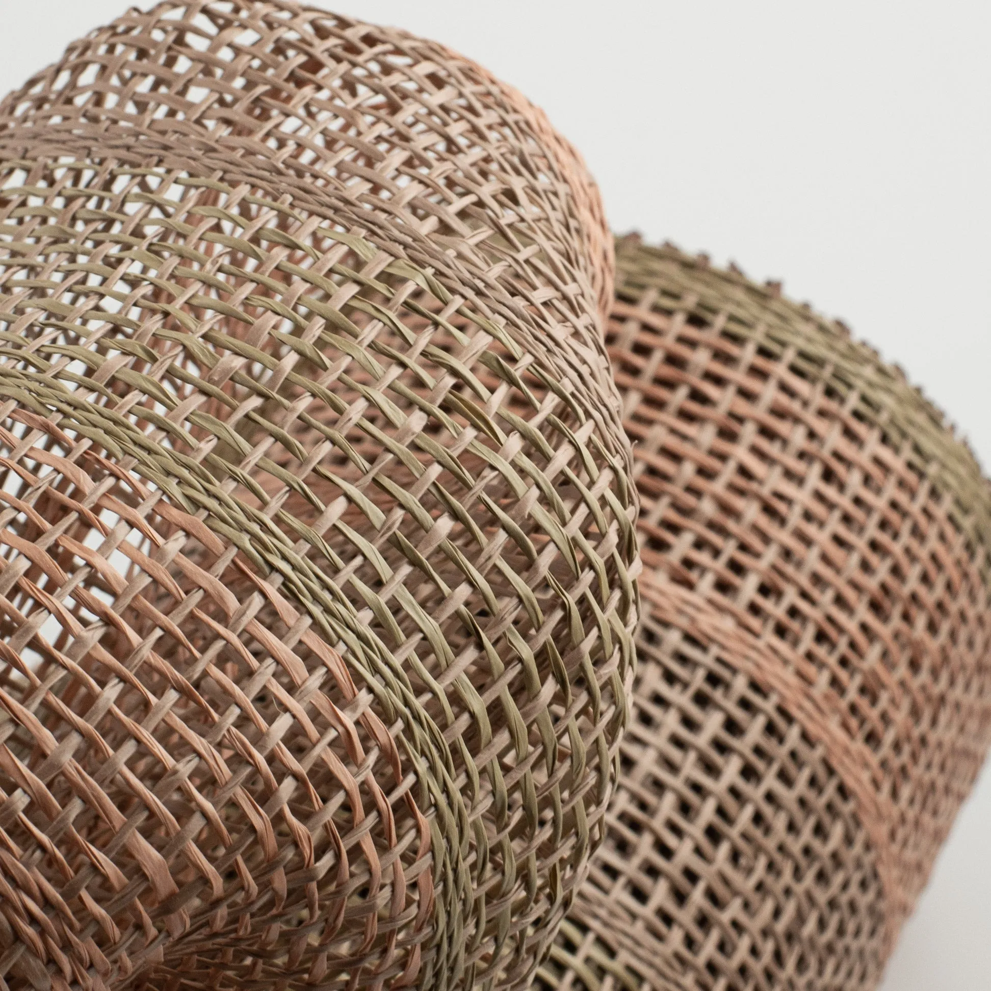 10" Poly Burlap Stripe Mesh: Moss, Brown, Natural