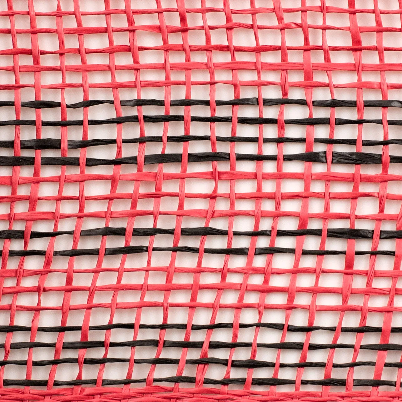 10" Poly Burlap Triple Stripe Mesh: Red & Black