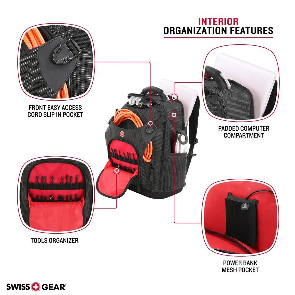 17 in. Work Pack Pro Ultimate Protection Laptop USB Tool Bag Backpack