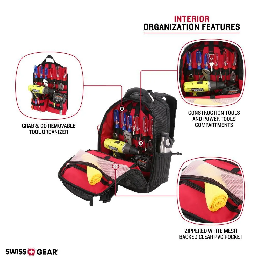 17 in. Work Pack Pro Ultimate Protection Laptop USB Tool Bag Backpack