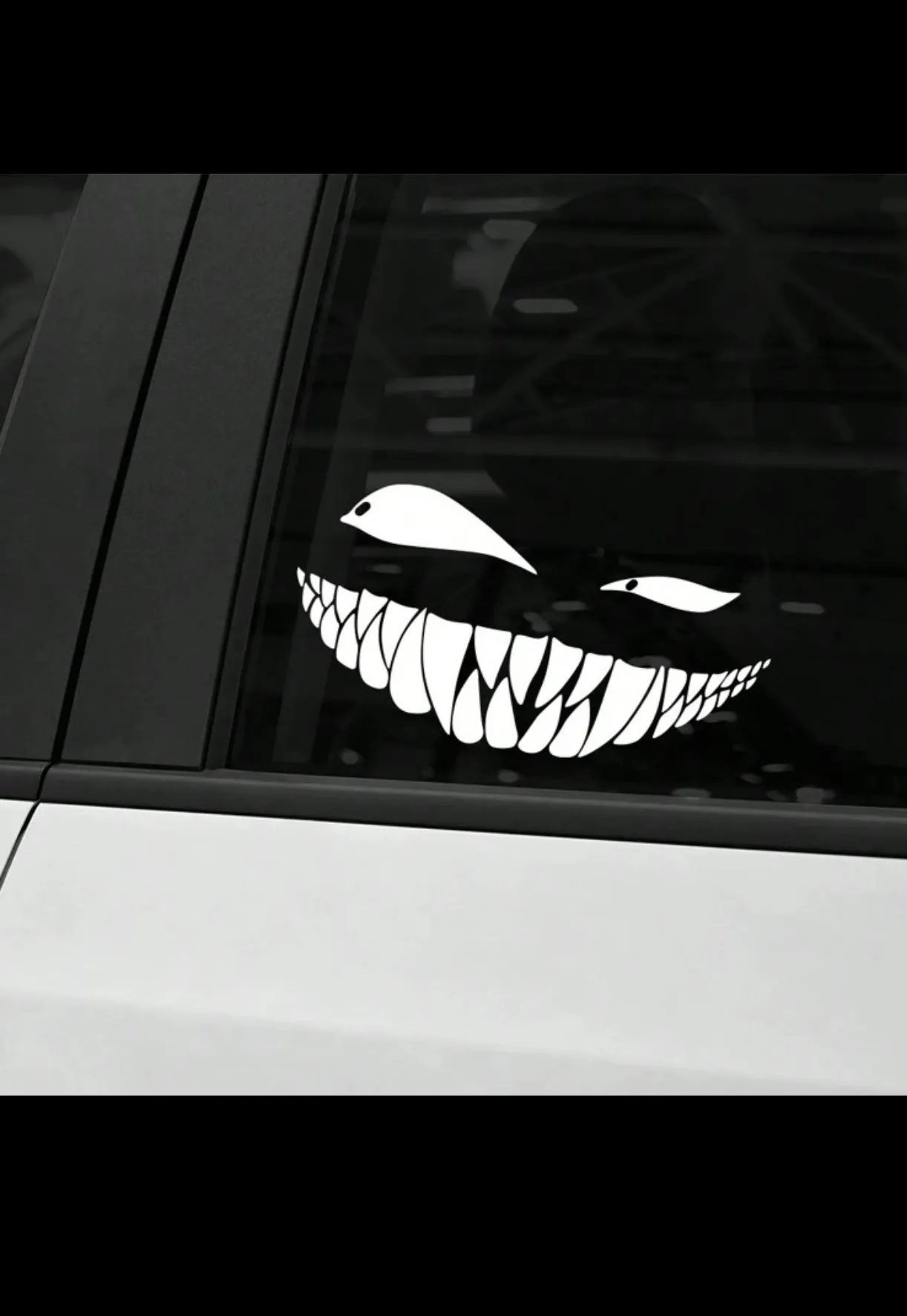 20x11cm Grin Bad Smile Car 3D Sticker. DIY Deforation Auto door Window ,Motorcycles,Laptop,Walls ( imported).