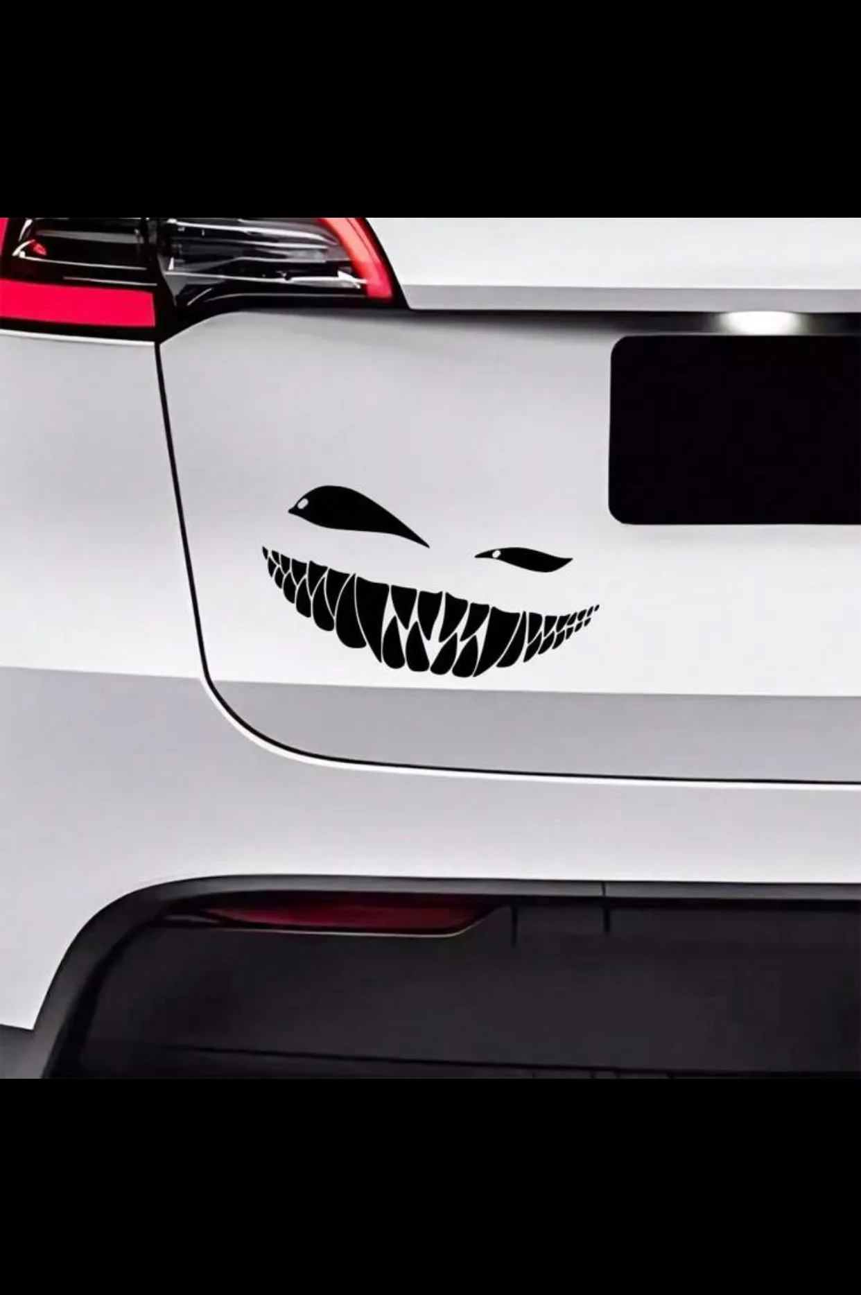 20x11cm Grin Bad Smile Car 3D Sticker. DIY Deforation Auto door Window ,Motorcycles,Laptop,Walls ( imported).