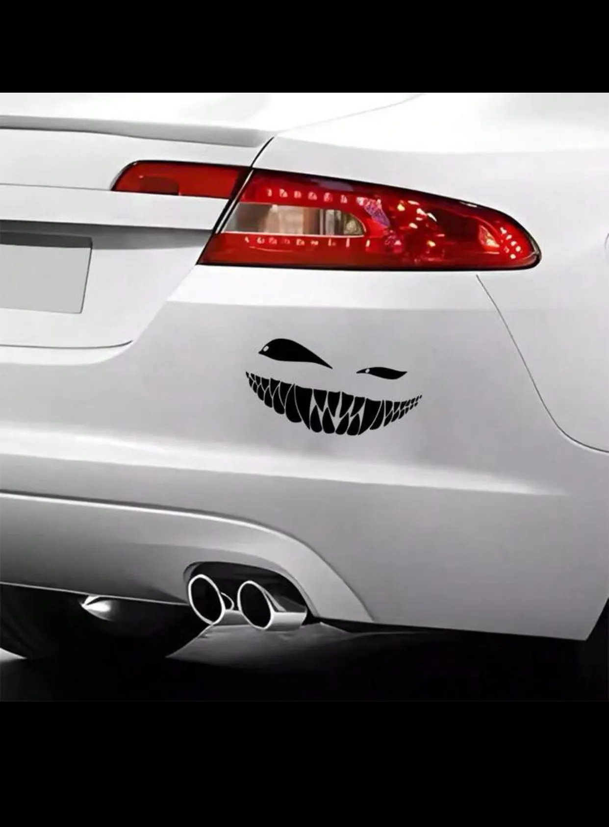 20x11cm Grin Bad Smile Car 3D Sticker. DIY Deforation Auto door Window ,Motorcycles,Laptop,Walls ( imported).