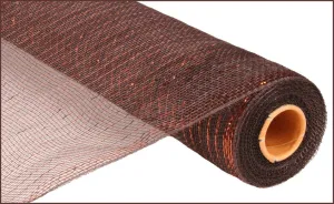 21" Deco Poly Mesh: Metallic Chocolate/Copper Foil