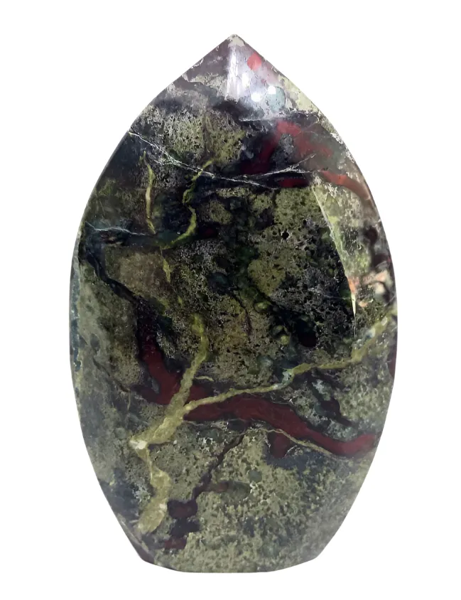 246G Dragon Bloodstone Crystal Teardrop Point