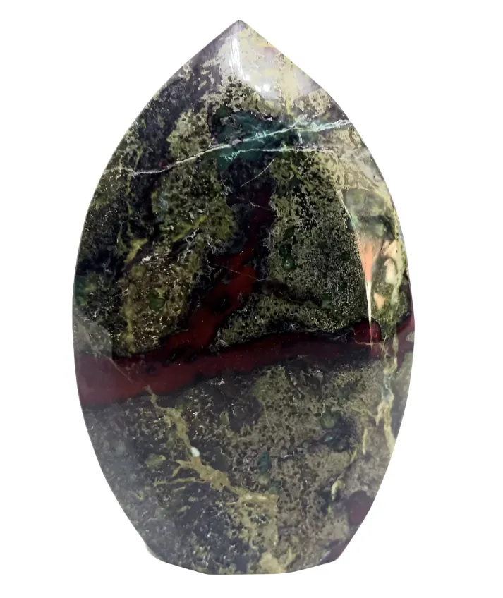246G Dragon Bloodstone Crystal Teardrop Point