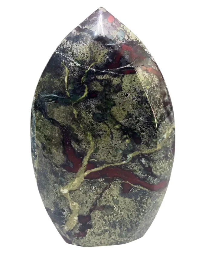 246G Dragon Bloodstone Crystal Teardrop Point