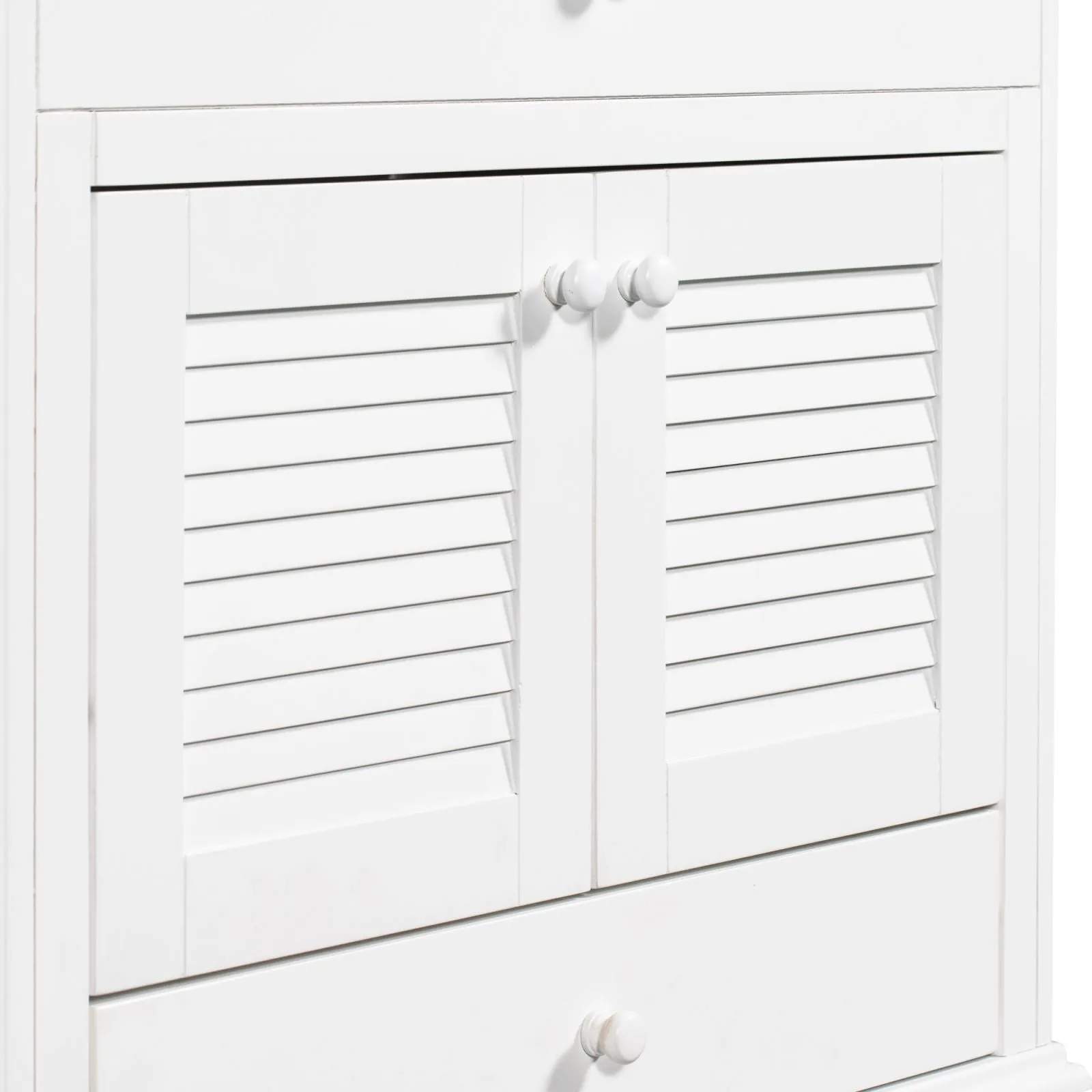30" Wood Double Doors Bathroom Vanity,  White Spacious Drawer Standalone Cabinet