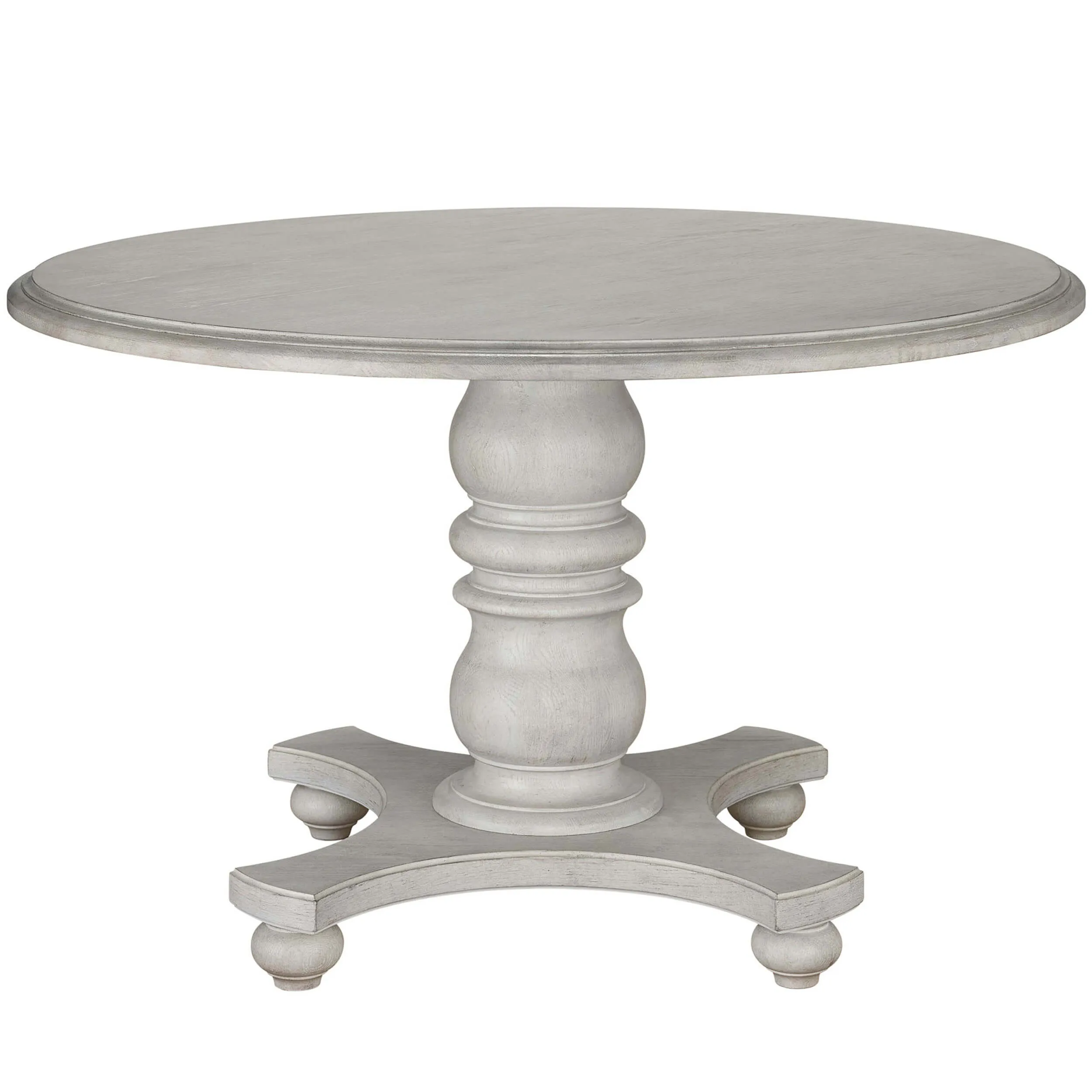 Ansen Round Dining Table, Dover White