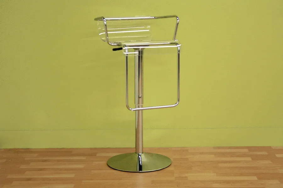 Baxton Studio Dessa Chrome Adjustable Barstool