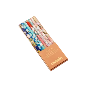 Blue & Pink Foil Pencil Set