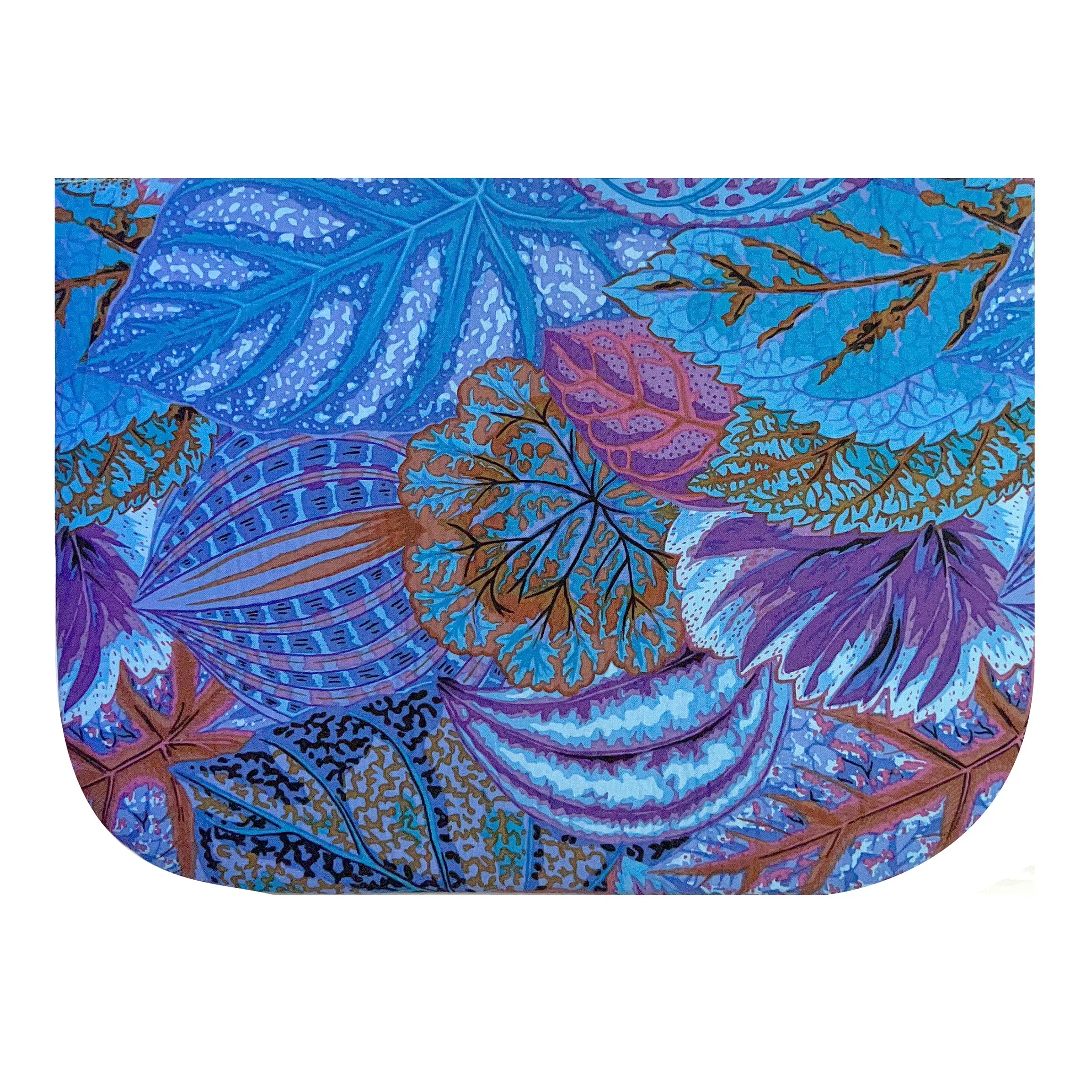 Blue Feather and Circles Pattern iPad Padded Tablet Sleeve