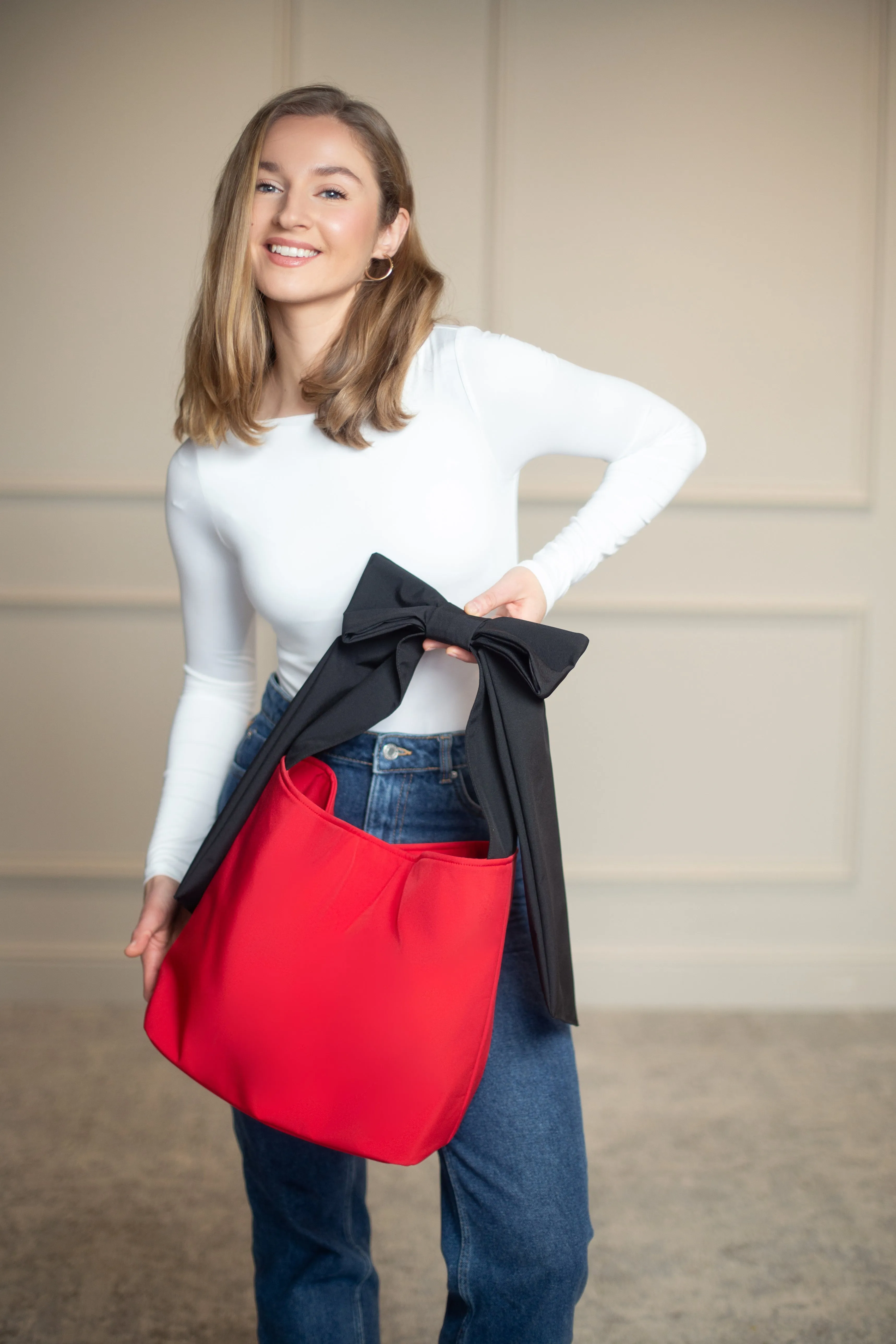 Bow Tote Bag | 'Red Queen'