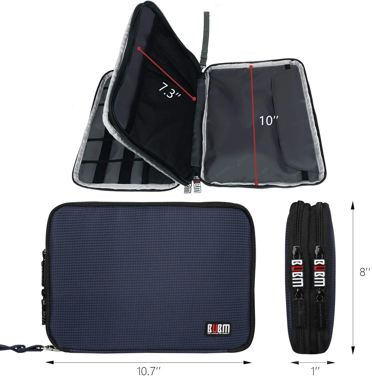 BUBM Double-Layered Travel Gadget Organiser Bag-DIO-XL