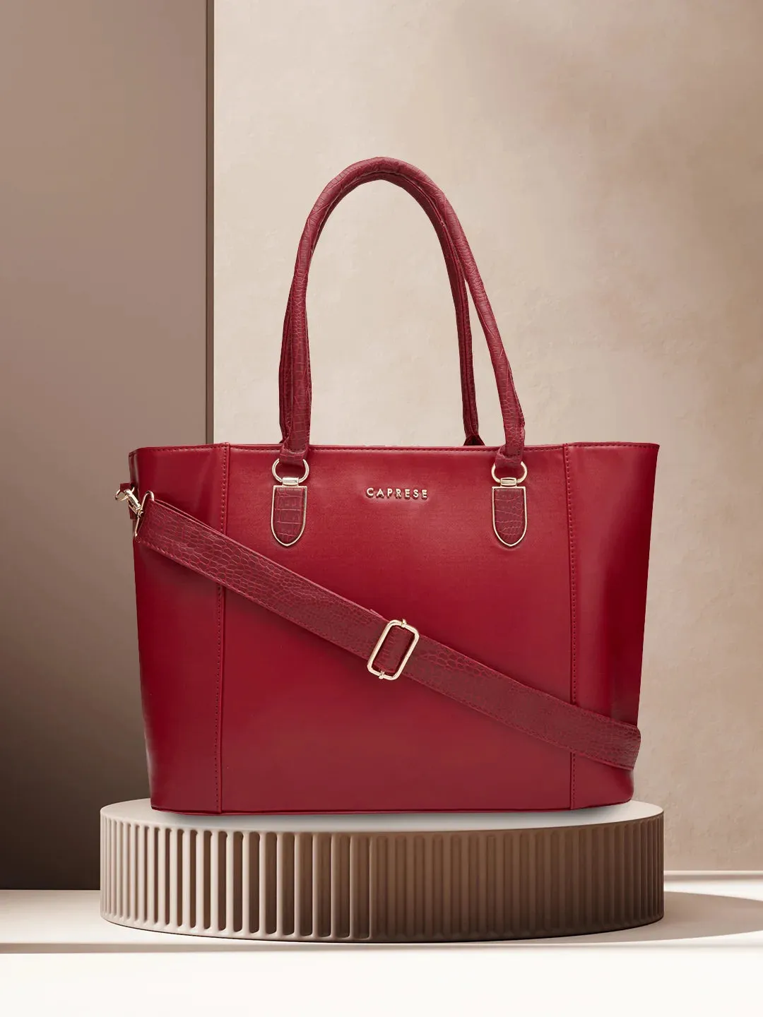 Caprese Esme Laptop Tote Extra Large Bordeaux
