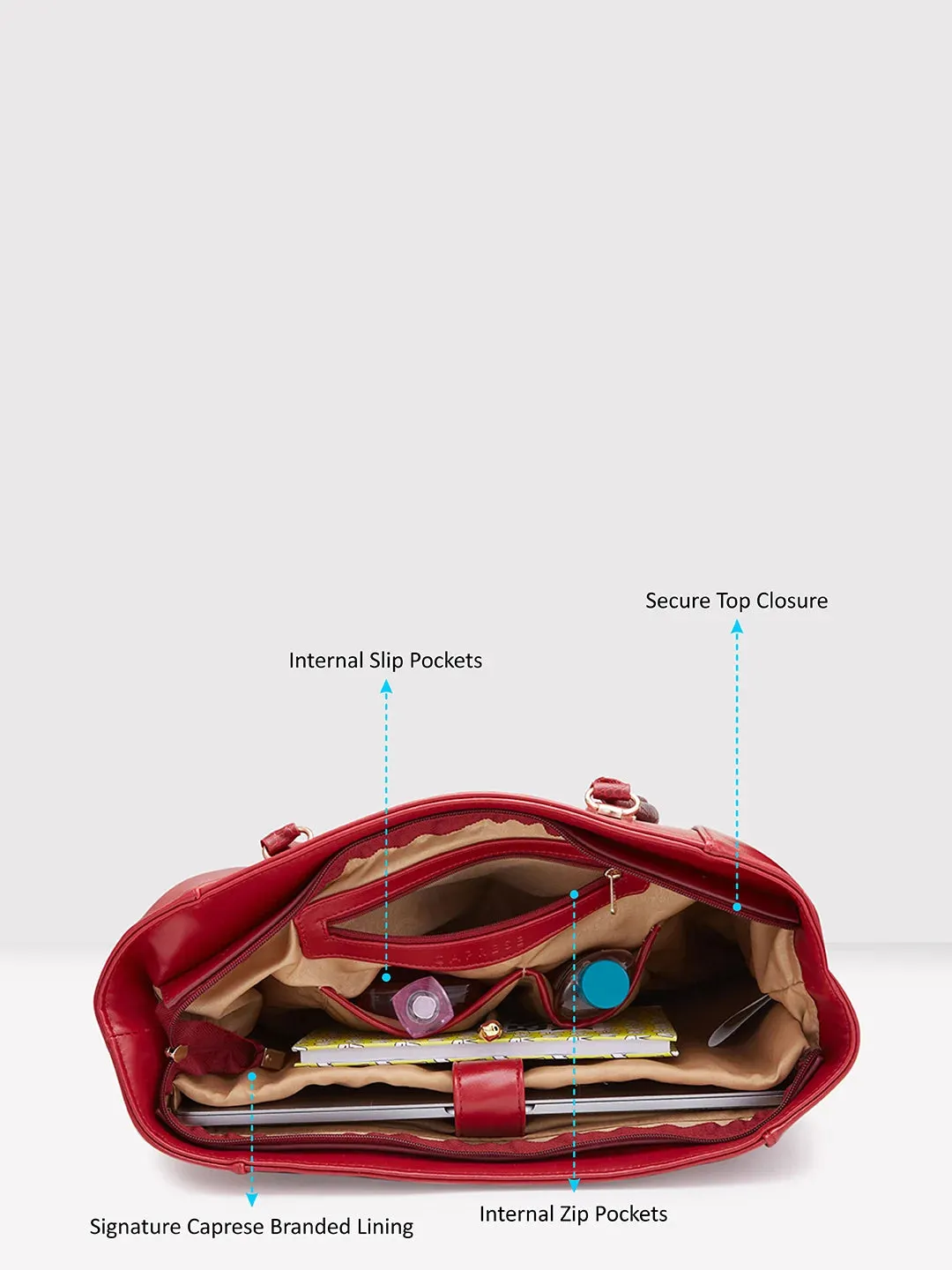 Caprese Esme Laptop Tote Extra Large Bordeaux