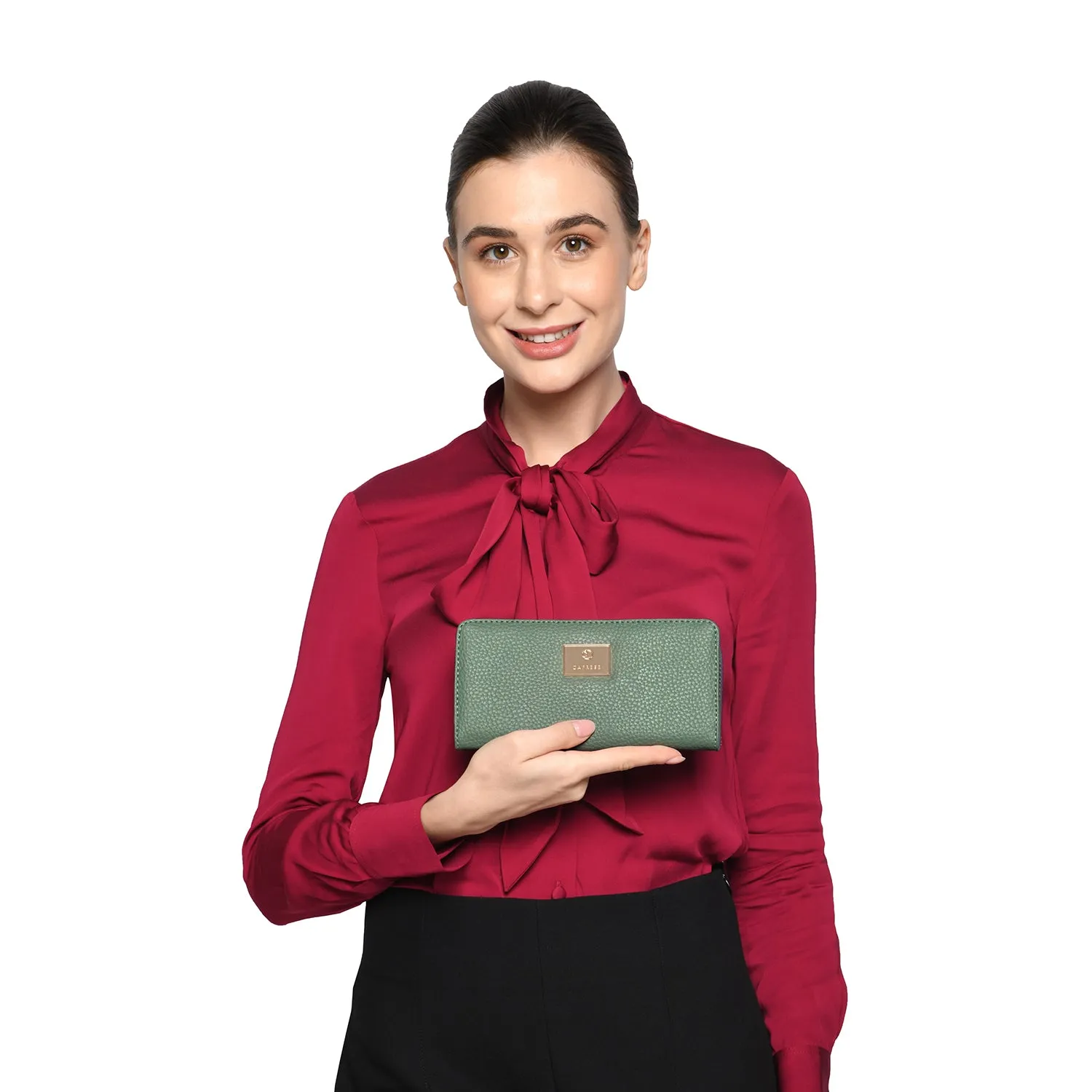 Caprese Kristin Fold Wallet Medium Dull Green