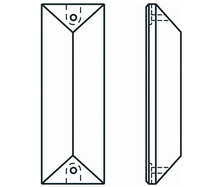 Classic Drop Crystal 4 inches Clear Prism with Two Holes