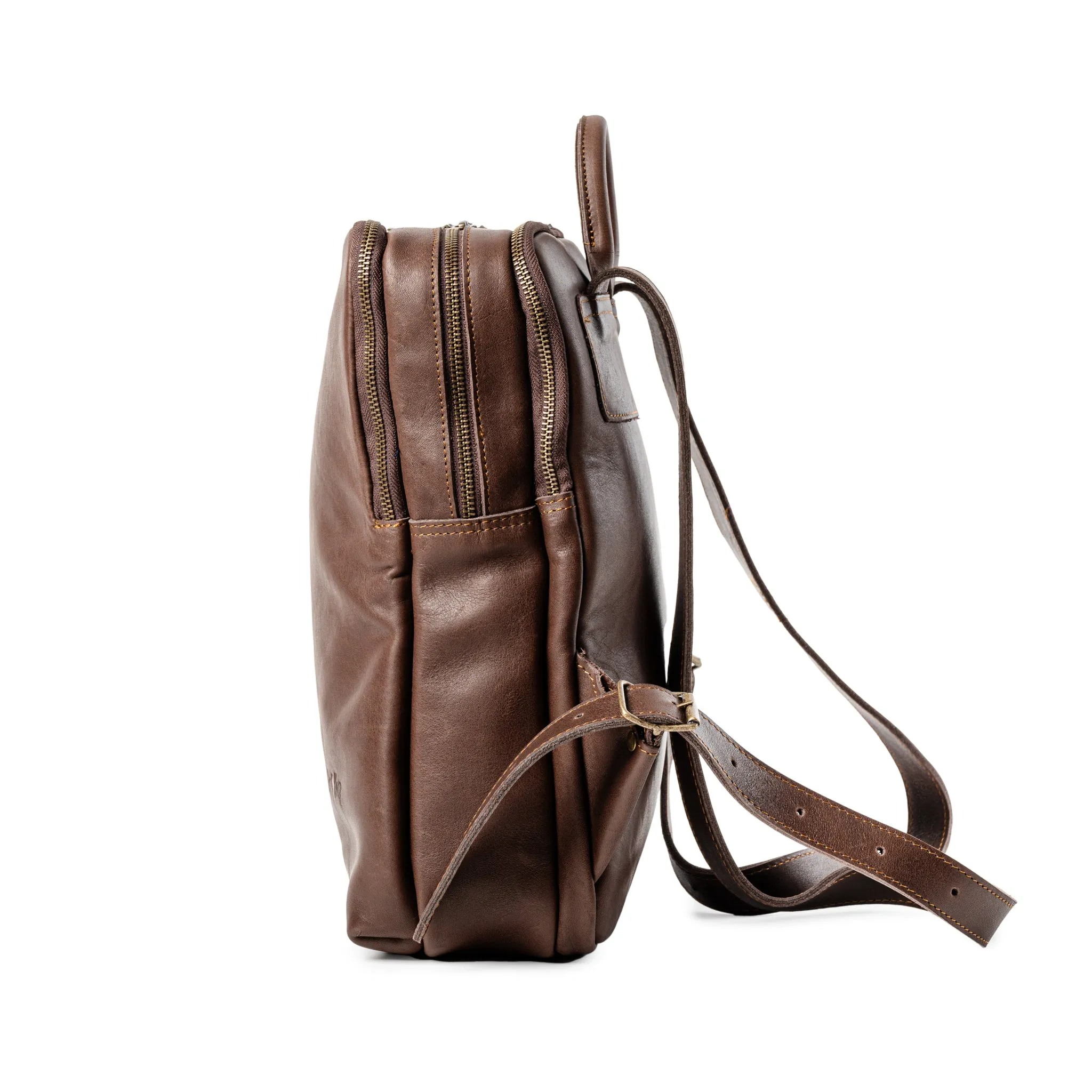 Classic Tech 14" laptop Full Grain Buffalo Leather Backpack