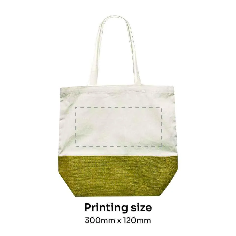 Cotton Tote Bag With Jute Base