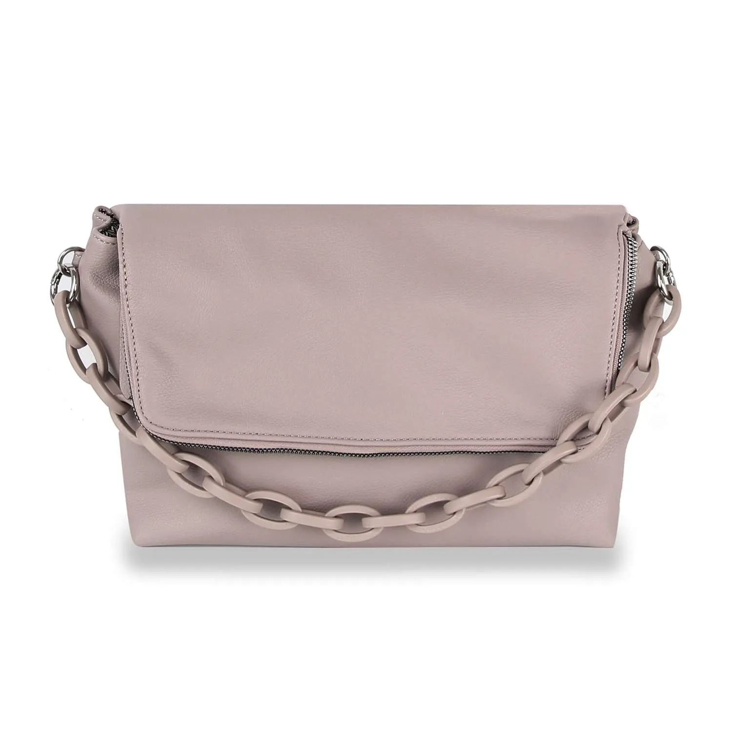 Courtney Blue Chain Handle Shoulder Bag: Blue