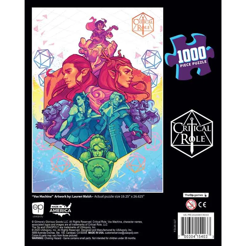 Critical Role "Vox Machina" 1000 Piece Puzzle