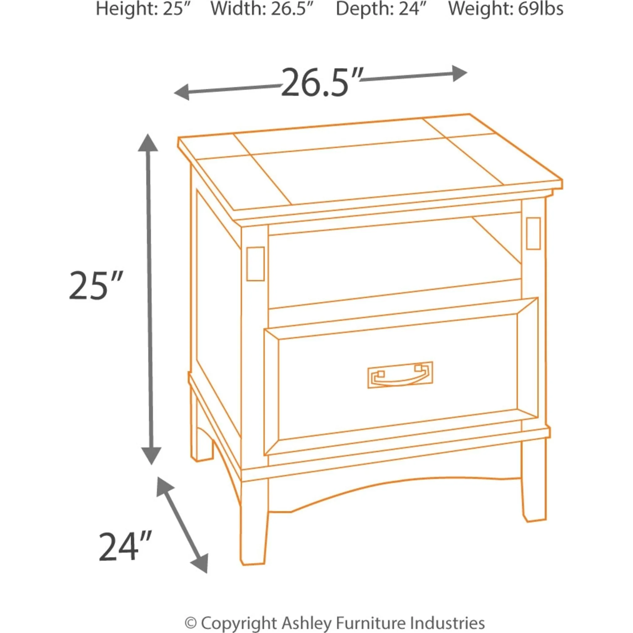 Cross Island Rectangle End Table