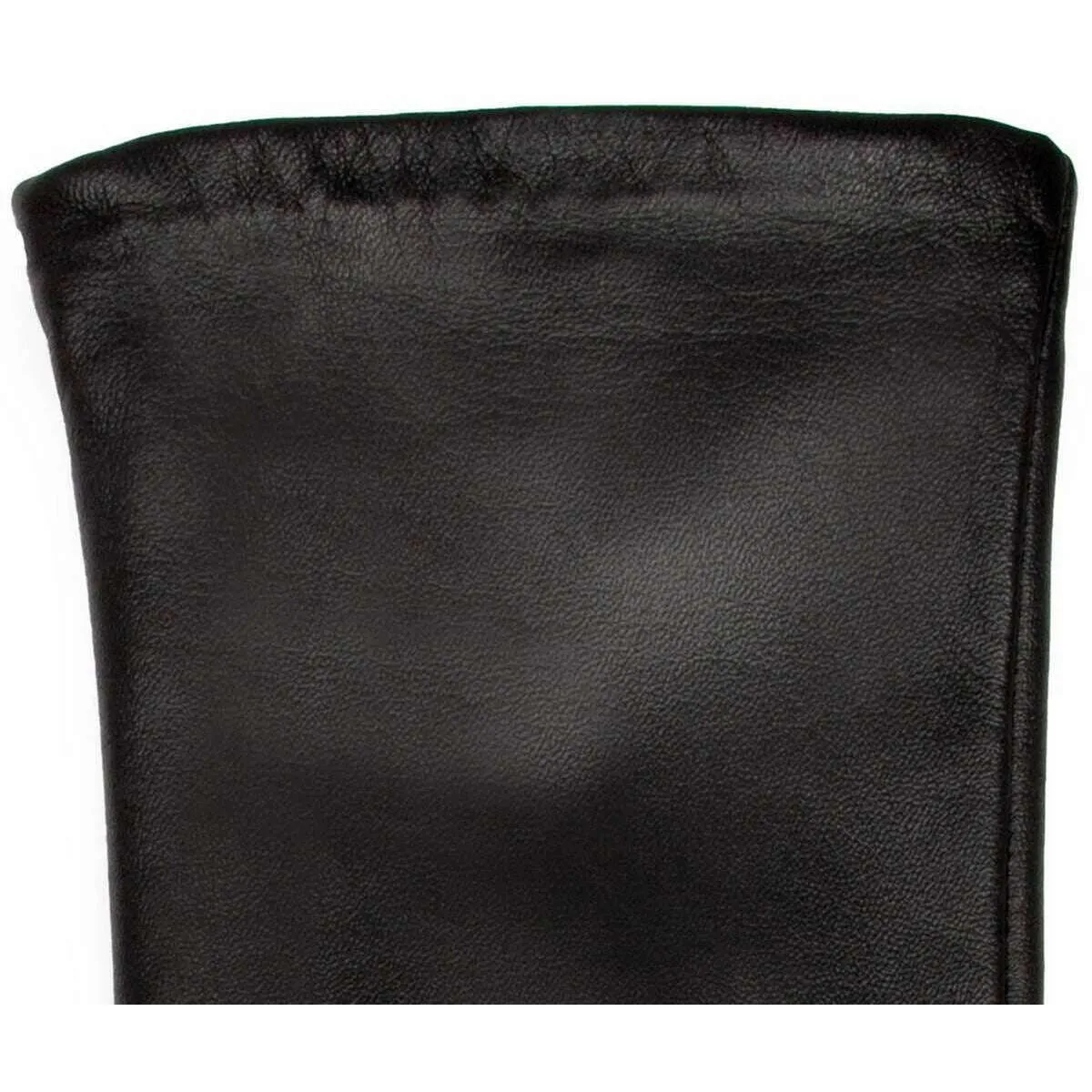 Dents Darcie Long Zip Leather Gloves - Black
