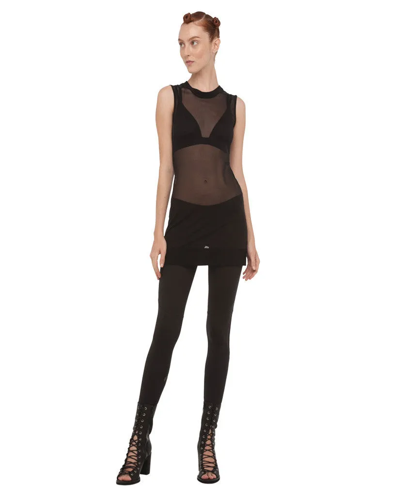 DIAGONAL LEGGING WITH MESH INSERT