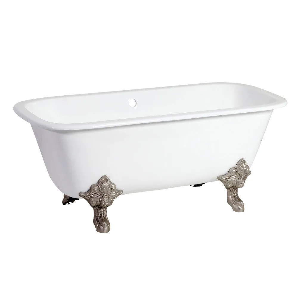 Double Ended Clawfoot Tub with Feet No Faucet Drillings